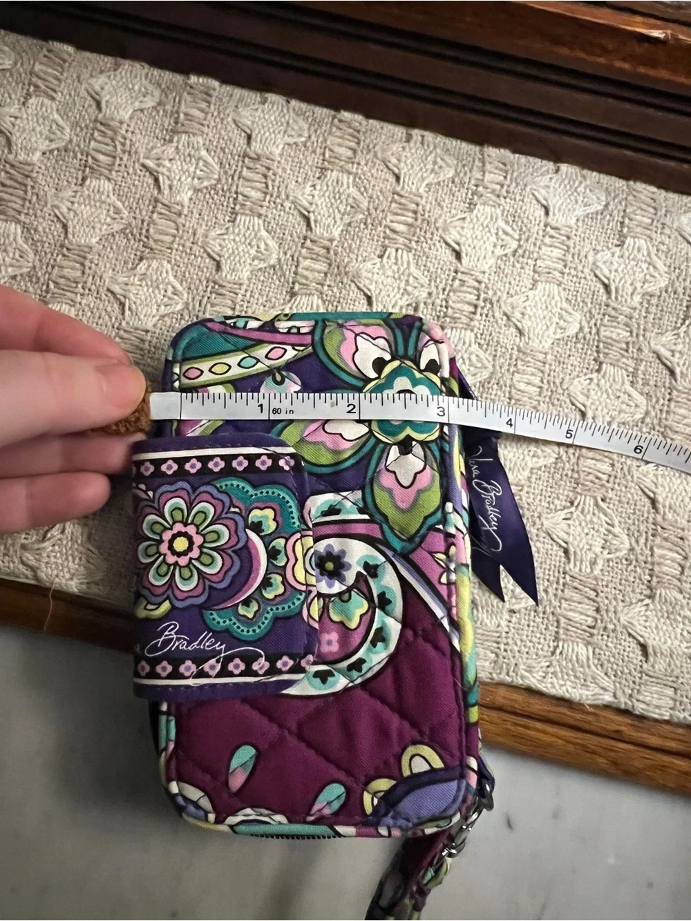 VERA BRADLEY Quilted Smartphone Wallet Wristlet Retired Heather Paisley *NWT*